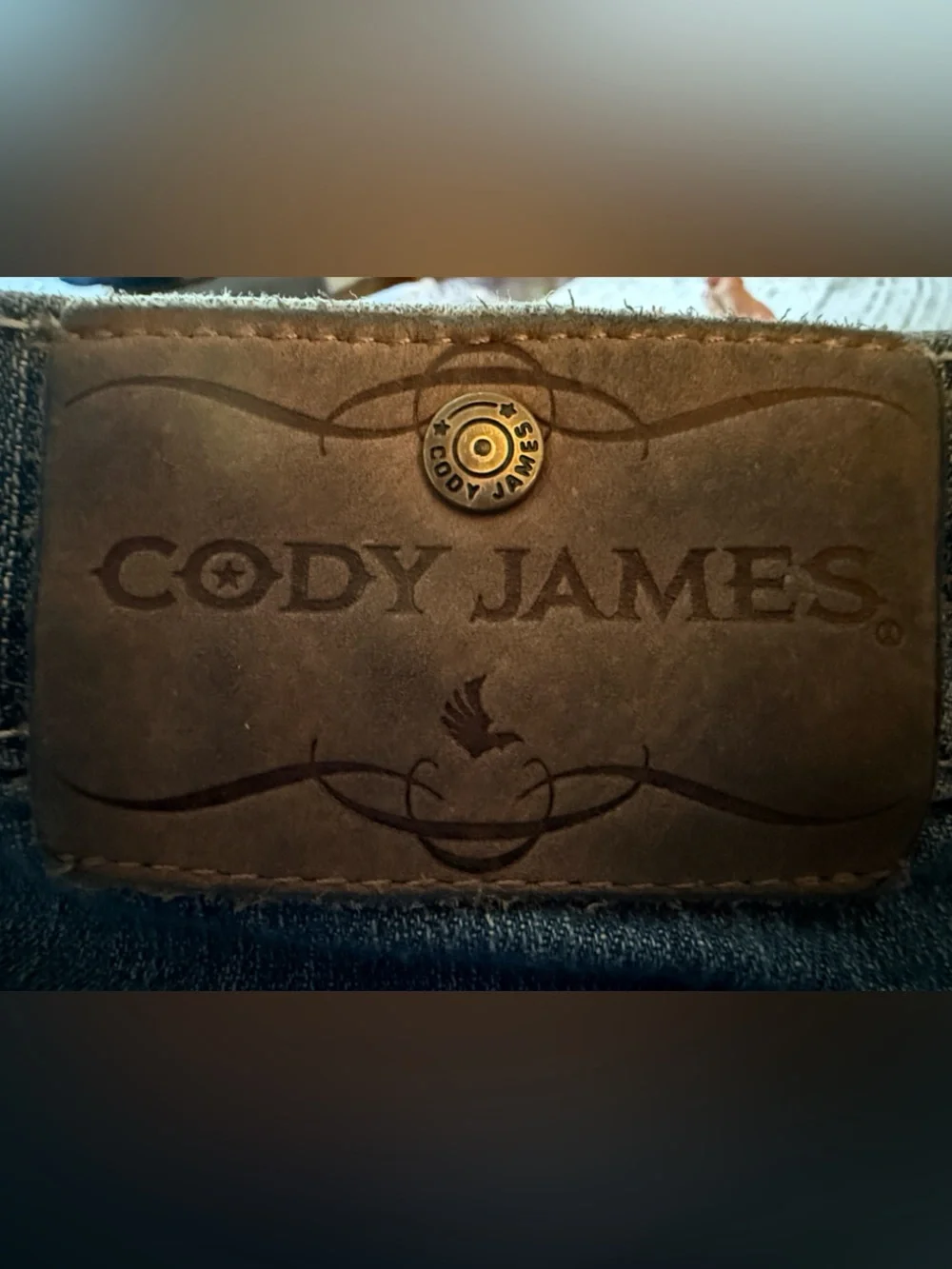 Cody James Straight Leg Jeans Medium Wash Western Denim Size 34x32